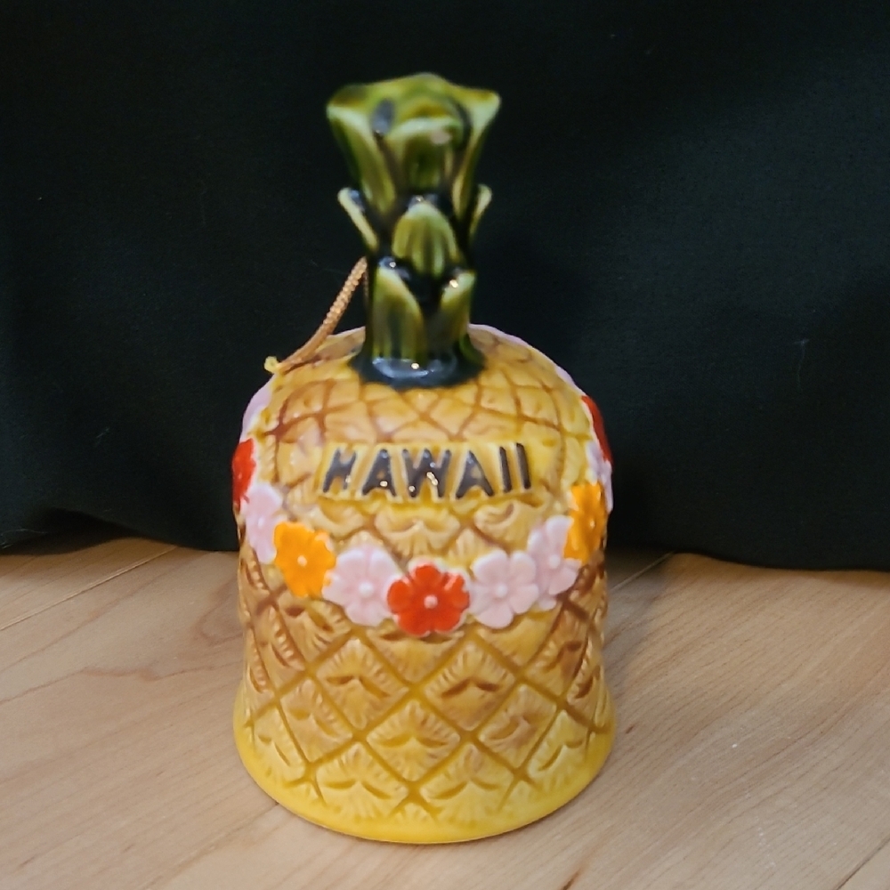 2/$20 Hawaii Pineapple Bell with Floral Design
